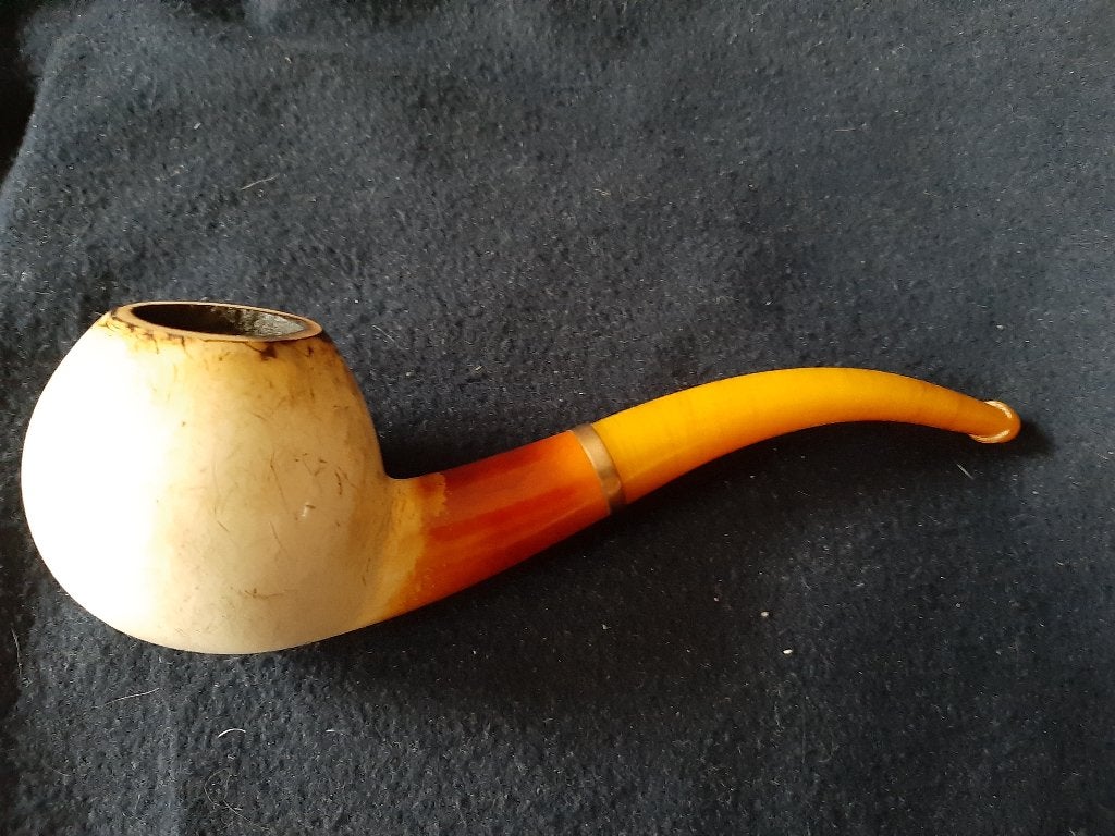 Pipe ancienne en écume, Collections, Enlèvement ou Envoi, Utilisé, Autres types