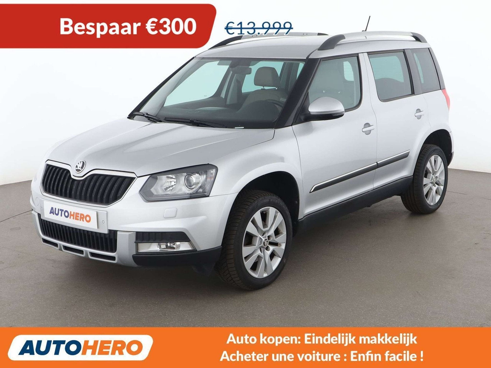Skoda Yeti 1.4 TSI Style Outdoor 4x4 (bj 2016, automaat), Auto's, Skoda, Automaat, Gebruikt, Elektrische ramen, Leder