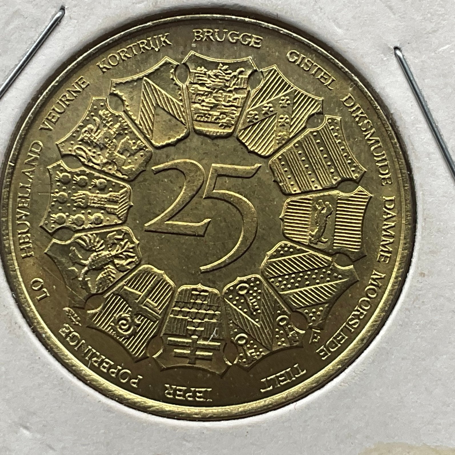 Médaille décernée par Westtoerisme diverse steden -1980, Envoi, Métal, Monnaie en vrac