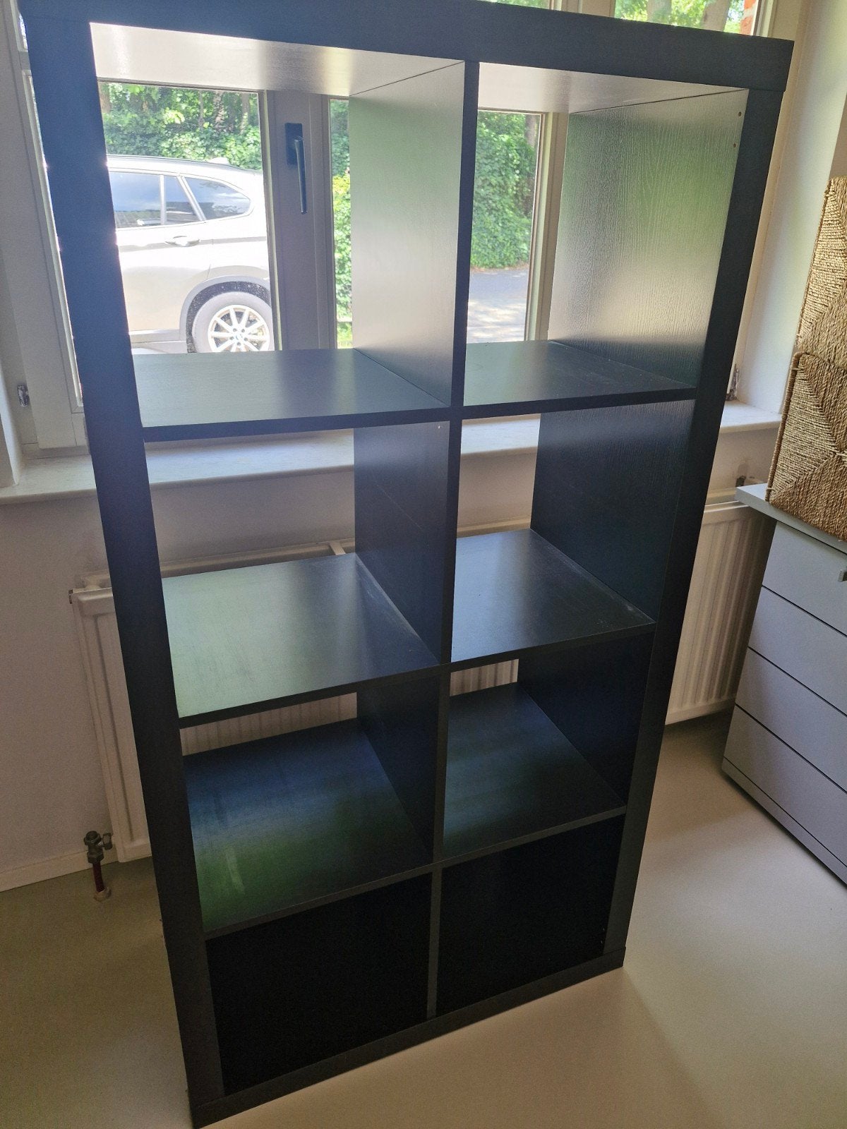 Ikea Kallax noir 8 compartiments, Enlèvement, Utilisé