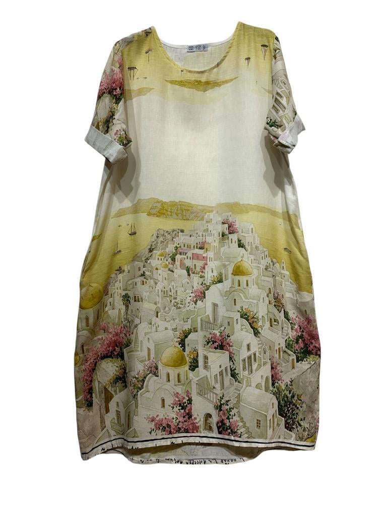 ​Robe 100% LIN Santorini - Chic & Bohème - [jaune] - NEUVE, Vêtements | Femmes, T-shirts, Envoi