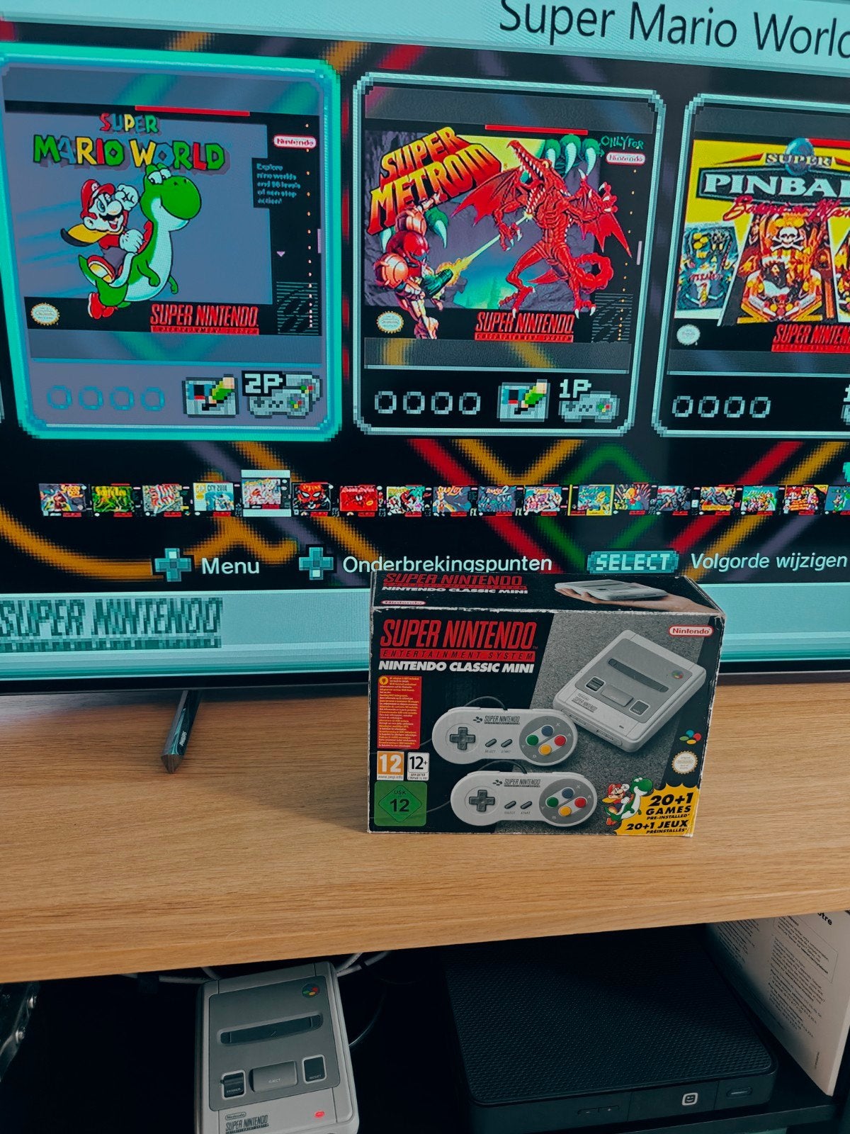 SNES mini met 456 games, Ophalen of Verzenden, Nintendo, Zo goed als nieuw