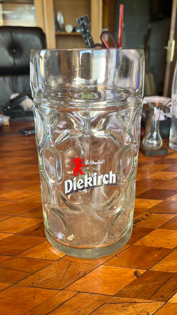 Brasserie bière Diekirch chope 1L, Enlèvement ou Envoi, Comme neuf