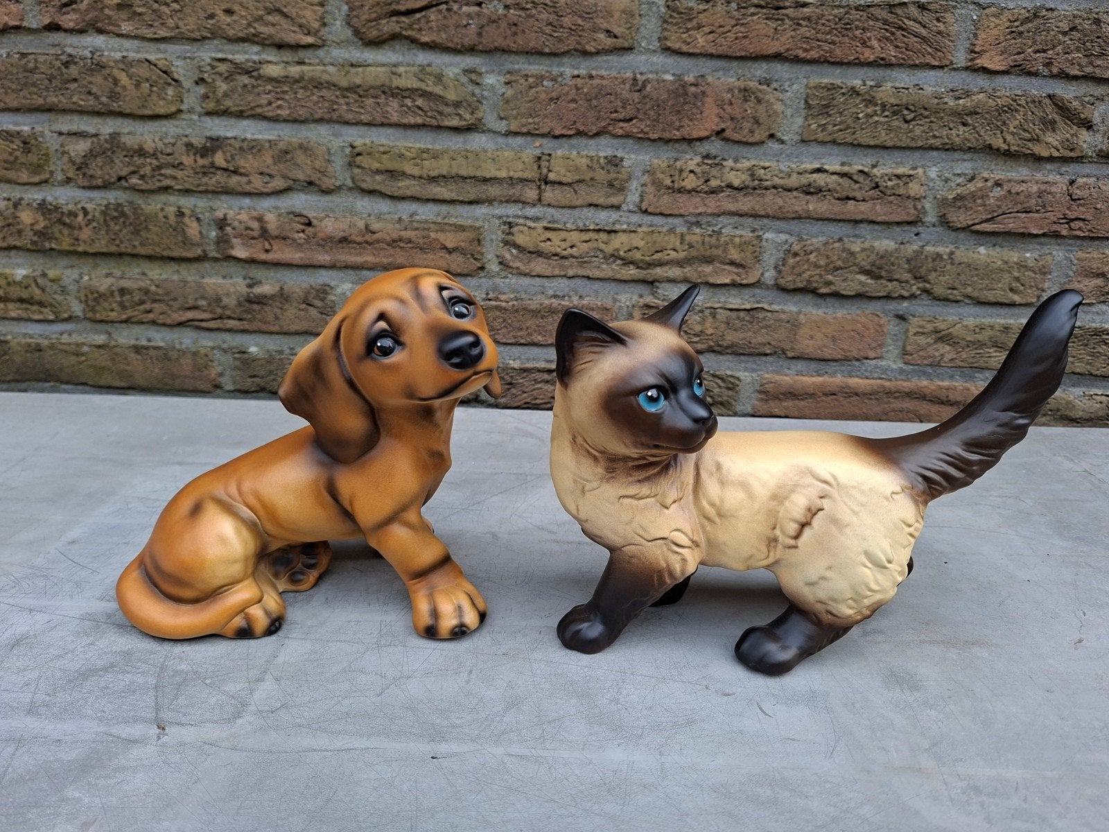 Kat en hond - Goebel W.Germany, Ophalen