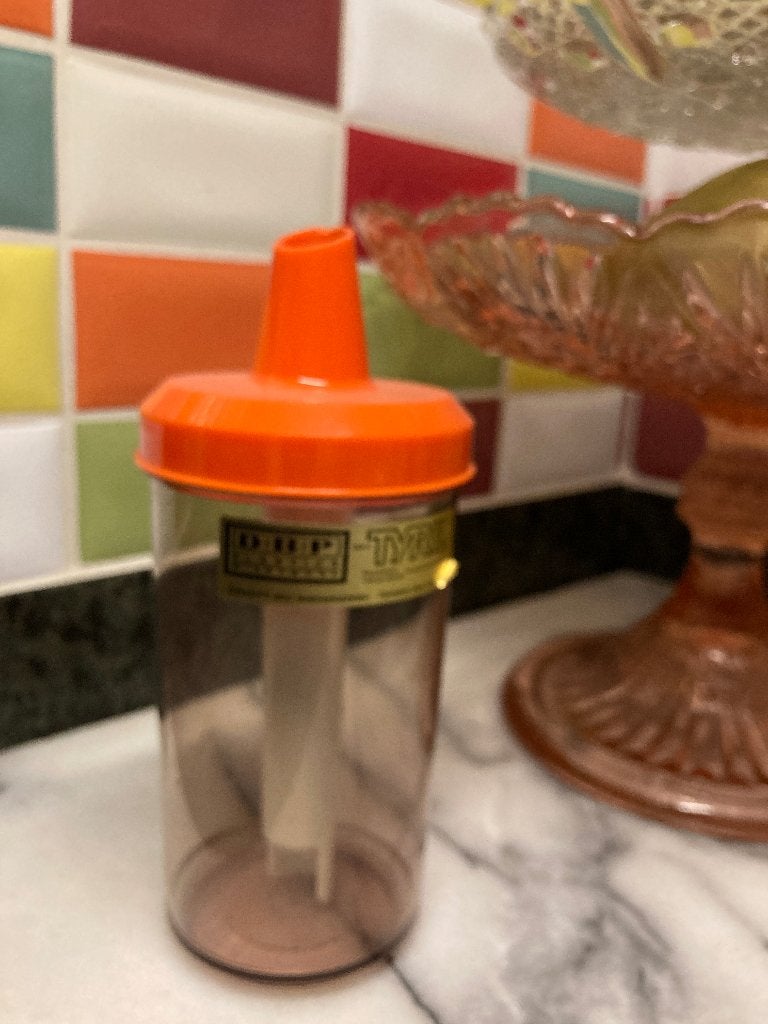 suikerstrooier vintage plastic, Kunststof, Ophalen of Verzenden, Zo goed als nieuw, Voorraadpot