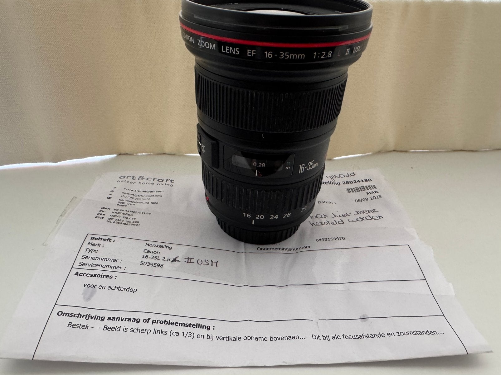 Canon EF 16-35 2,8 II USM - DEFEKT, Enlèvement, Ne fonctionne pas, Canon