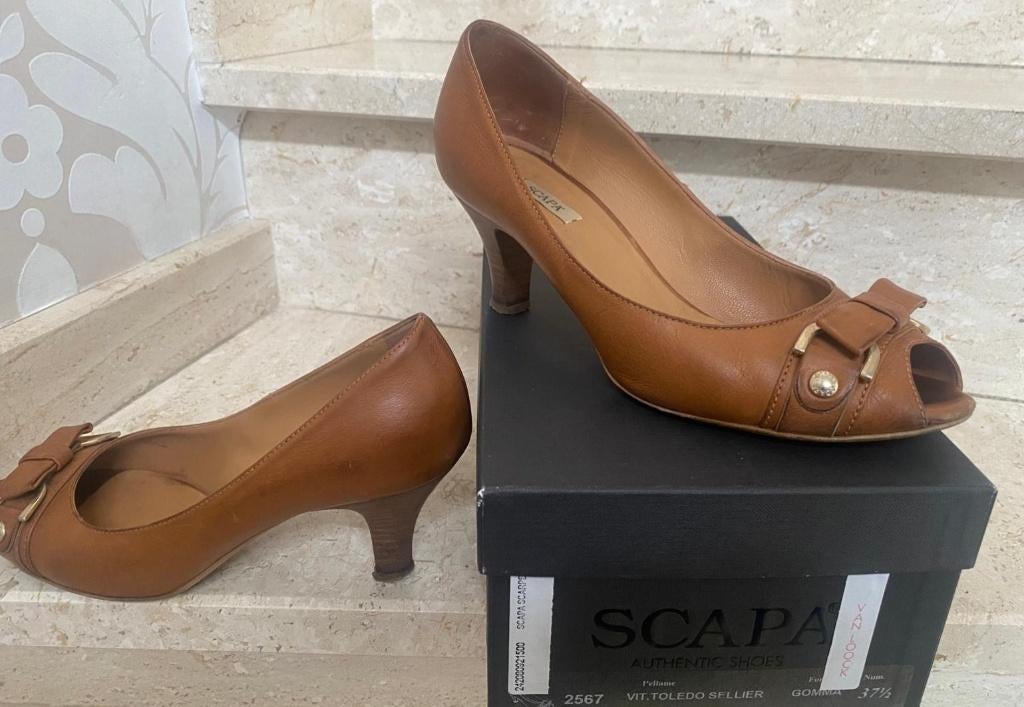 Open pumps Scapa maat 37,5, Kleding | Dames, Pumps, Scapa, Bruin, Ophalen of Verzenden