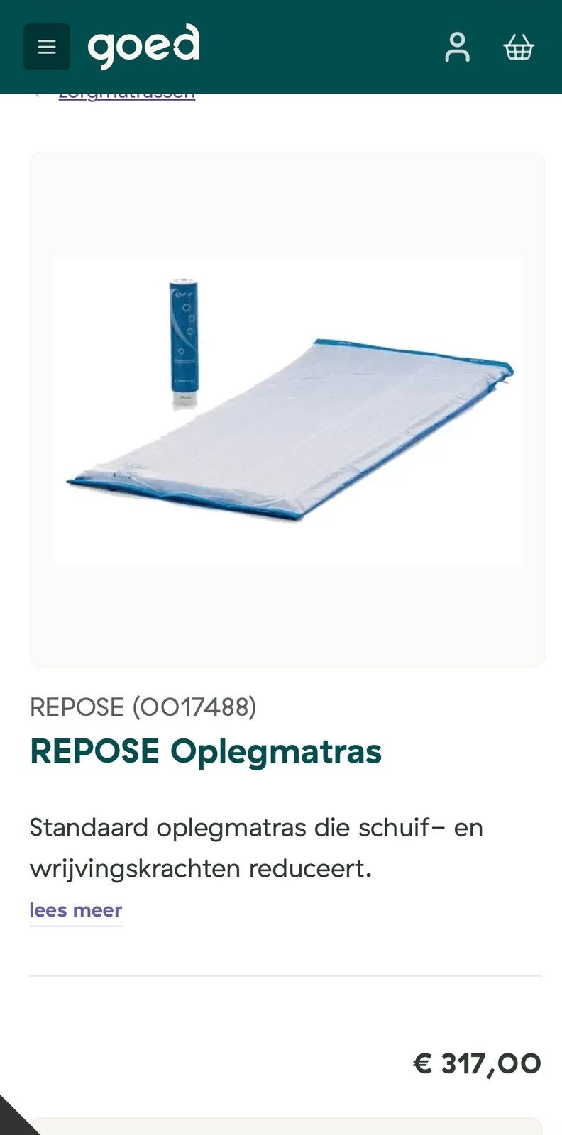 opblaasbaar1persoon oplegmatras  met pomp + kussen, Ophalen, Zo goed als nieuw