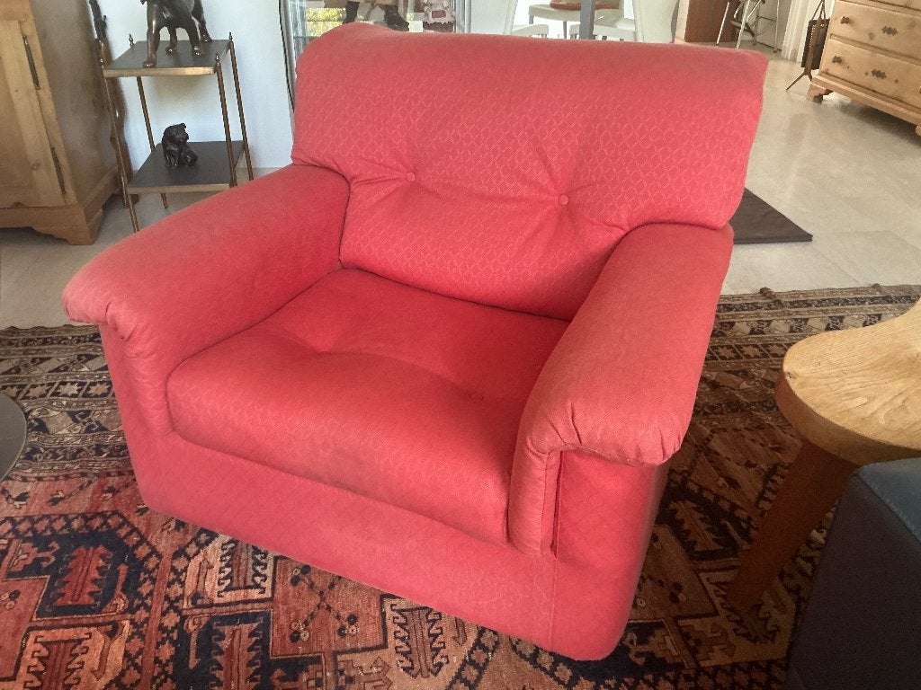 Fauteuil style club sur roulette roche et bobois, Maison & Meubles, 75 à 100 cm, Club, Enlèvement, Utilisé