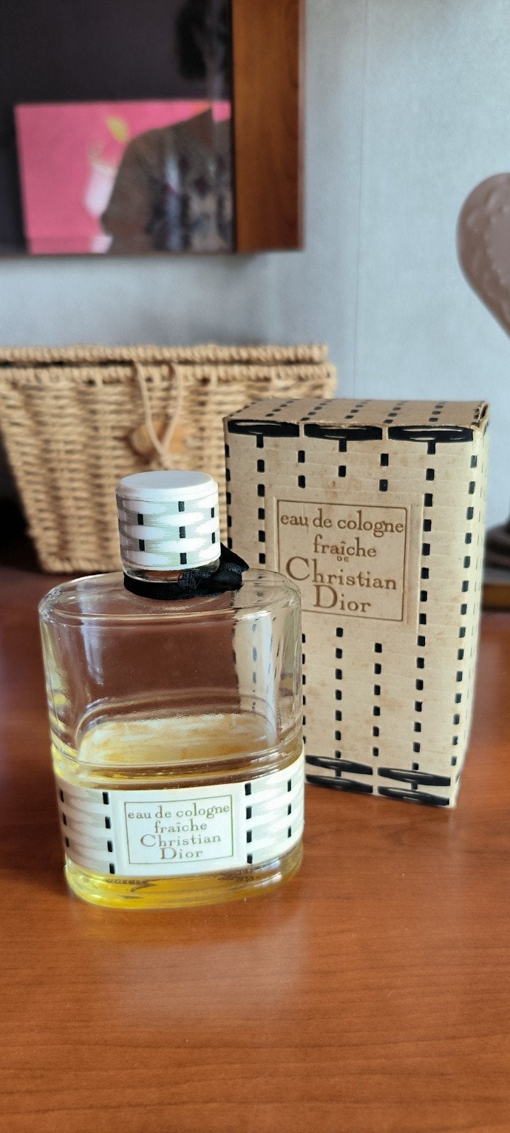 ancien flacon eau de Cologne fraîche de Christian Dior, Enlèvement ou Envoi, Utilisé, Bouteille de parfum