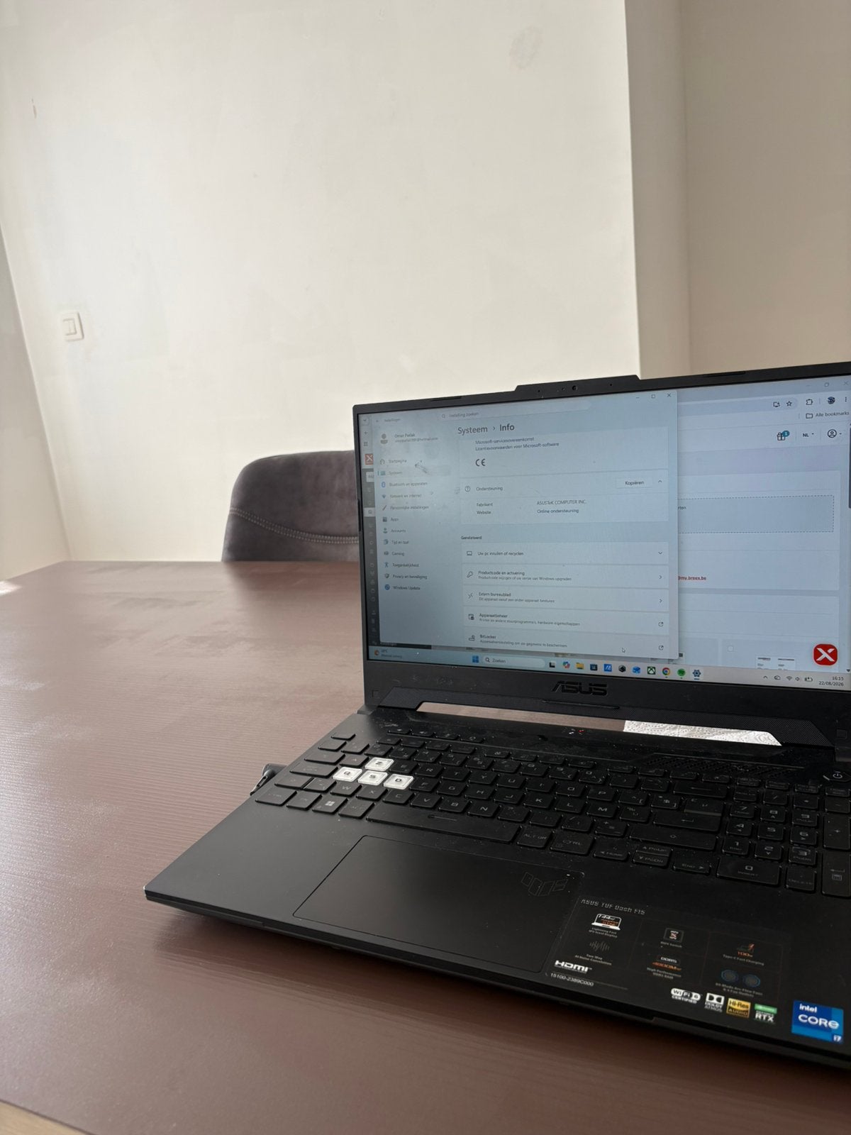 Asus Tuf F15 gaming laptop, Enlèvement, Comme neuf, Gaming