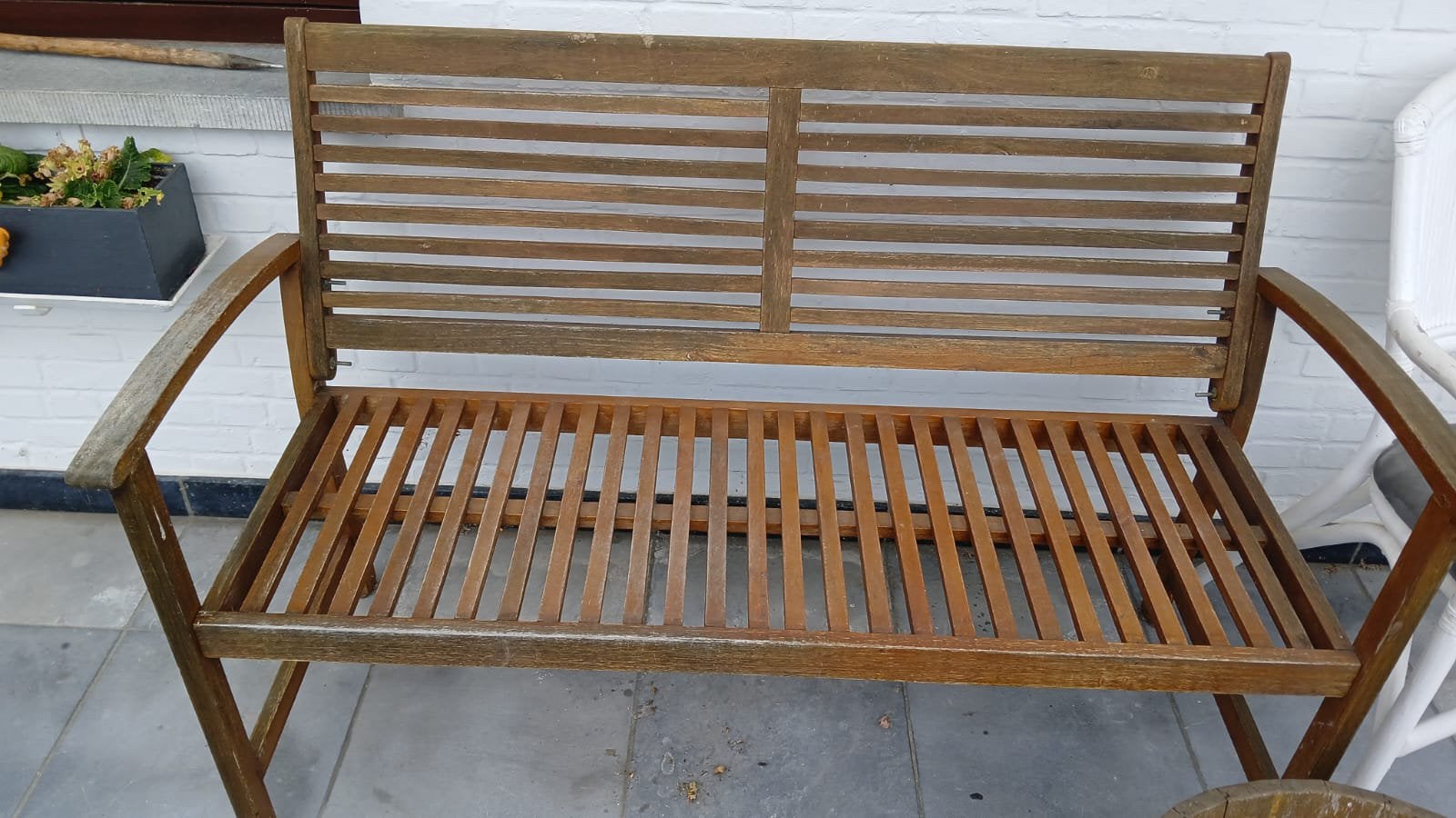 Houten Bank - tuin, Ophalen, Zo goed als nieuw, Hout