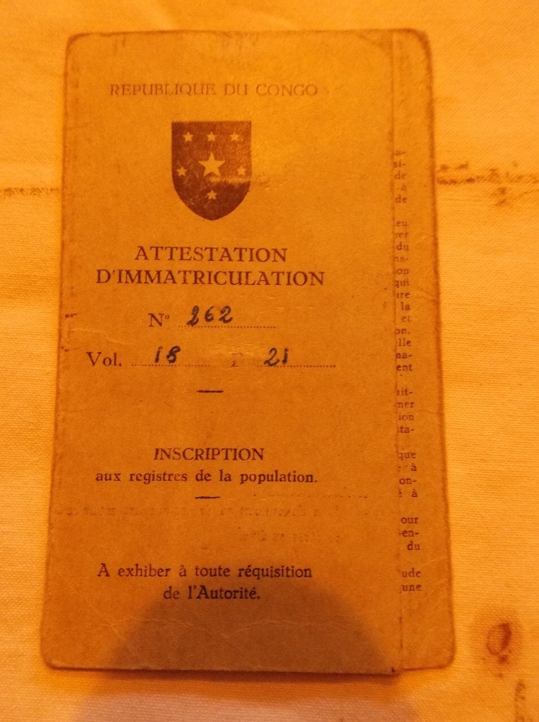 ID d'enregistrement du Congo (B), Collections, Enlèvement ou Envoi, Autres, Autres types