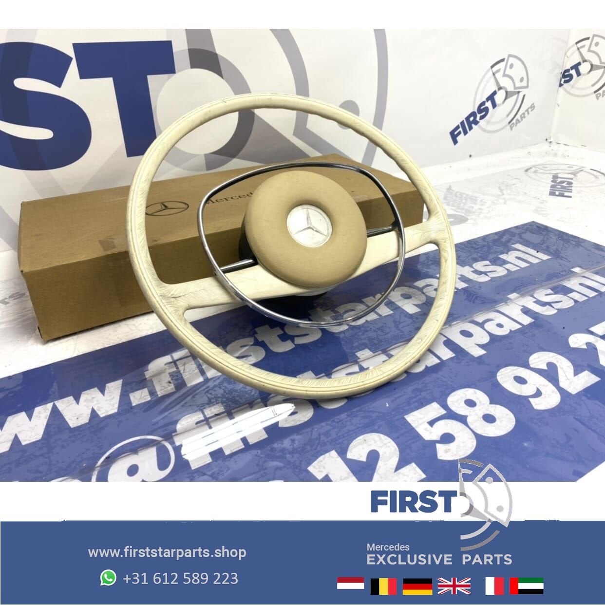 OLDTIMER STUUR A1154640301 / A1154640442 Mercedes STUURWIEL, Gebruikt, -, Ophalen of Verzenden, -