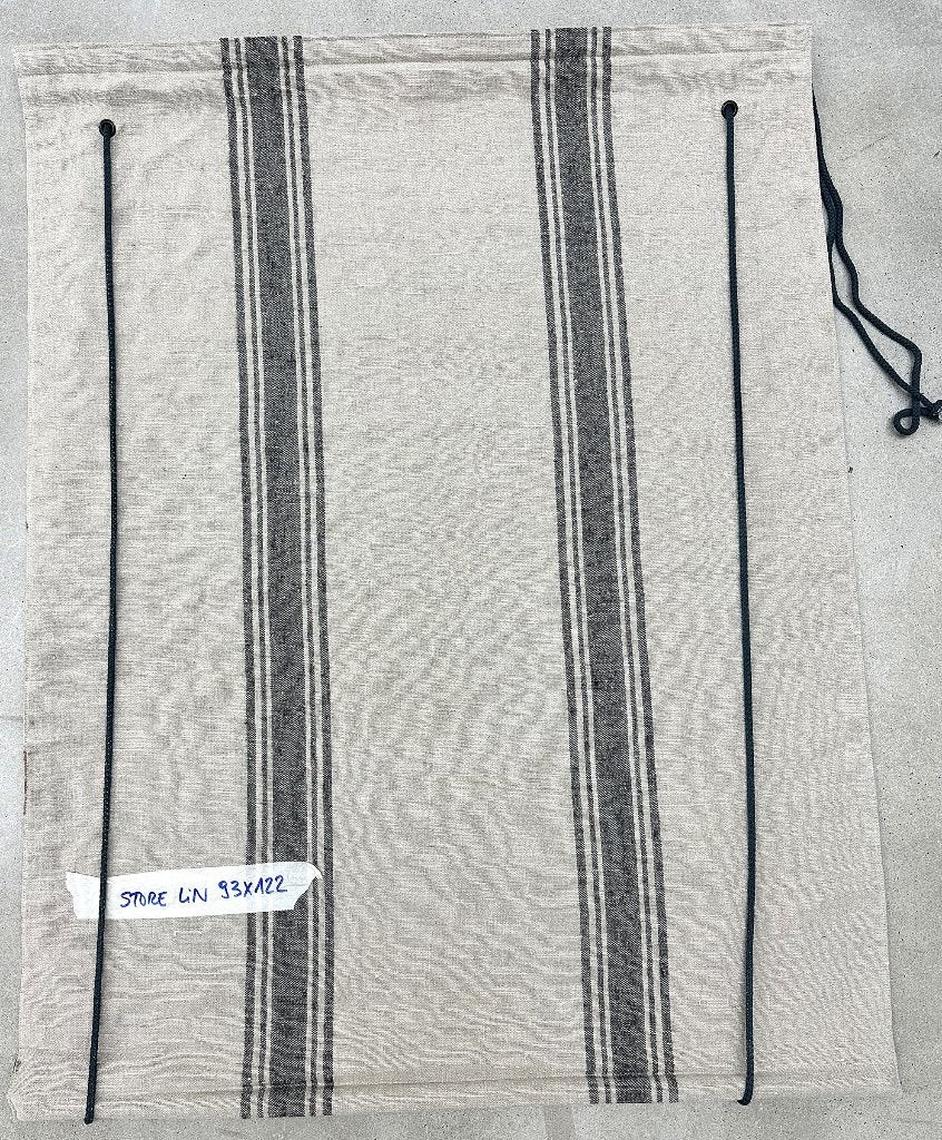 Stores bateau en lin, doublés et occultants (7 stores), Maison & Meubles, Store romain, Beige, Enlèvement, Utilisé