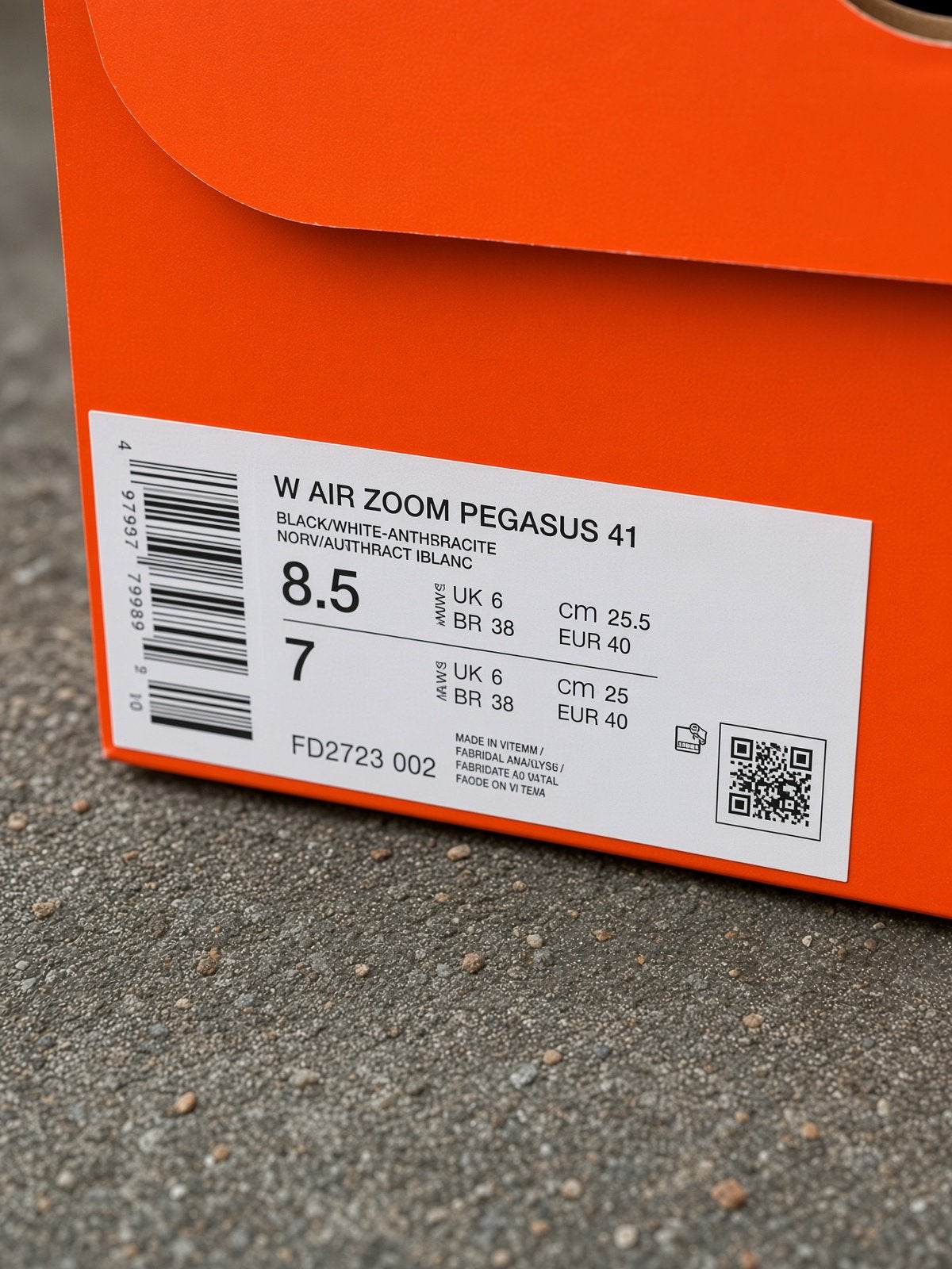 Nike Air Zoom Pegasus 41 noire taille EU 40- neuve, Neuf, Course à pied, Chaussures de course à pied, Enlèvement ou Envoi