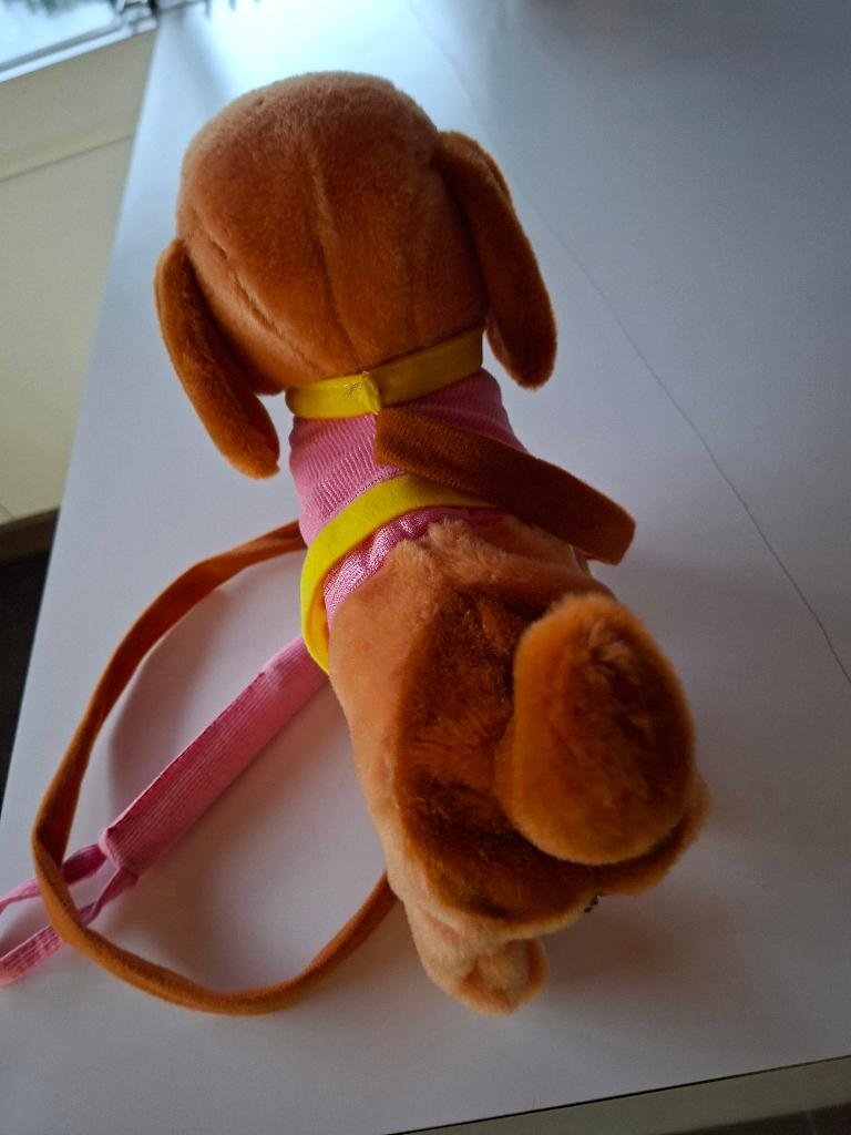 Pluche beagle pup, Overige merken, Zo goed als nieuw, Middelgroot (20 tot 80 cm), Bruin