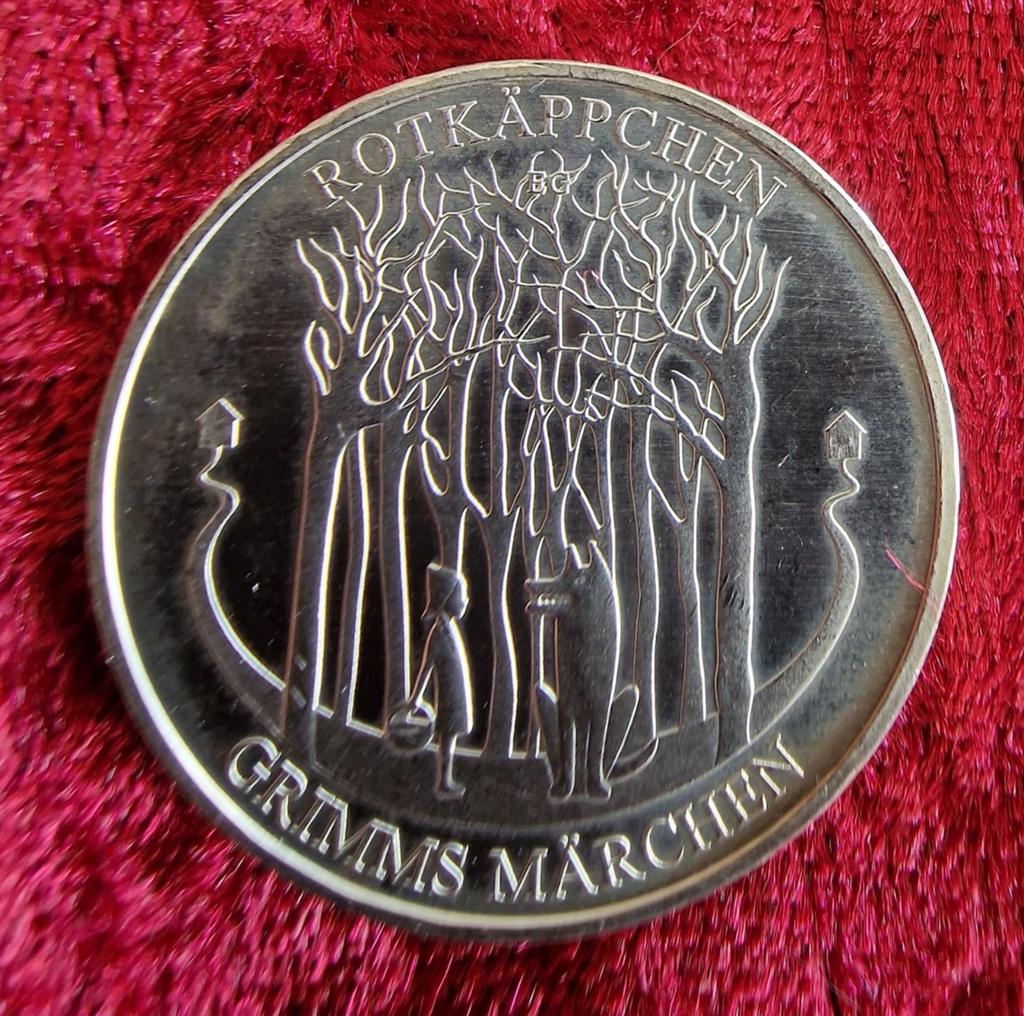 Zilveren munt 20 euro roodkapje, Postzegels en Munten, Ophalen of Verzenden, Duitsland, Zilver