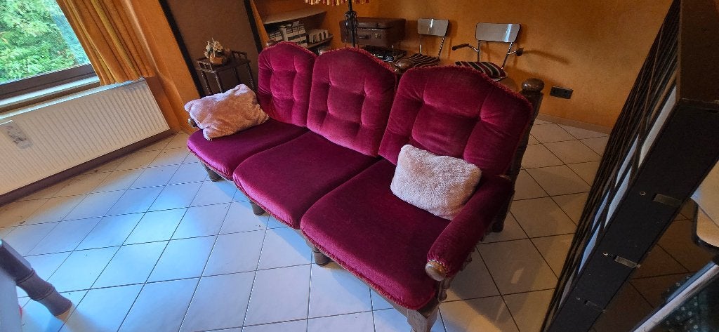 Houten/Stof salon, Enlèvement, Utilisé, Bois, Klassiek
