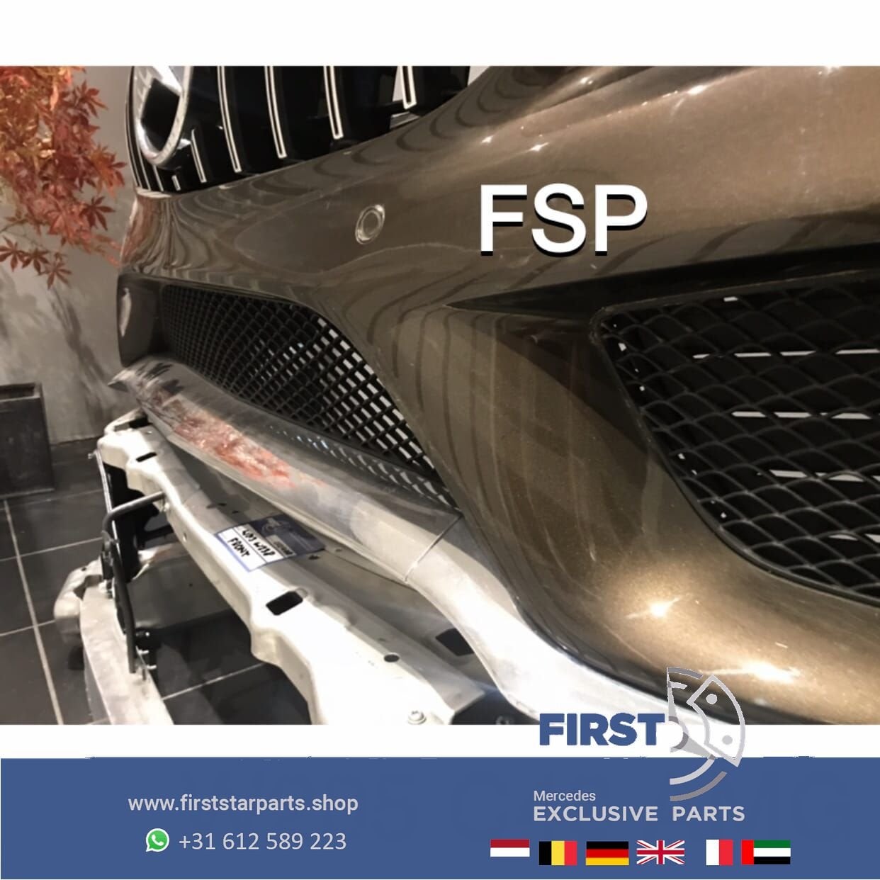 W205 BUMPER Mercedes C Klasse C43 AMG LINE VOORBUMPER + GT G, Utilisé, -, Avant, -