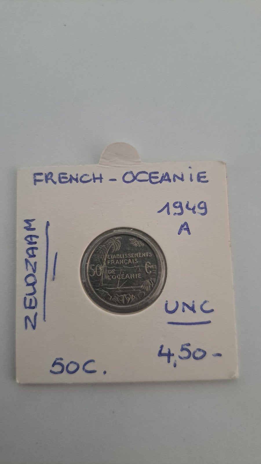 Océanie française 50 C 1949 Une rareté, Timbres & Monnaies, Monnaies | Océanie, Enlèvement ou Envoi