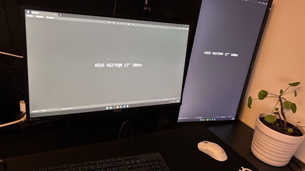 ASUS VG279QM 27" 280Hz & ASUS VA27EHF 27" 100Hz, Computers en Software, Full HD, Zo goed als nieuw, DisplayPort, 1 tot 2 ms