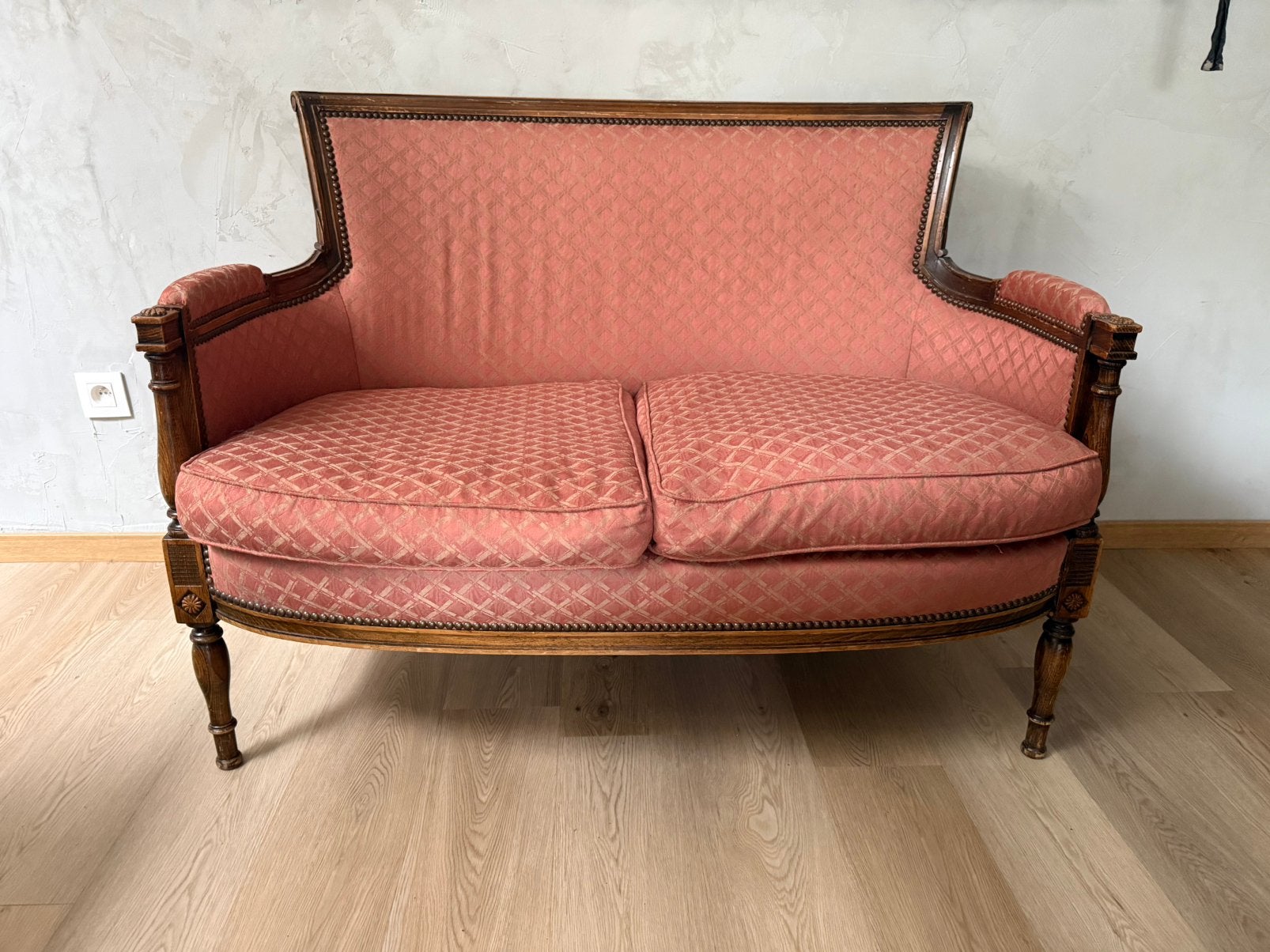 Antiek Franse bank zetel salon in de stijl van Louis XVI, Ophalen