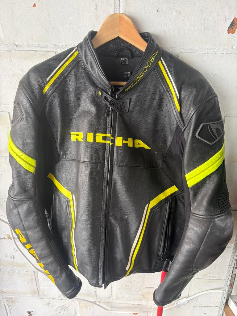 Veste Moto RICHA Cuir Taille L (54) Comme neuve, Enlèvement, Hommes, Manteau | cuir, RICHA