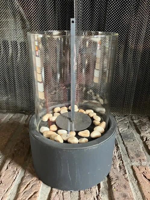 Bio ethanol- sfeerhaard/tafelhaard + 1 fles bio ethanol., Tuin en Terras, Tuinhaarden, Ophalen, Gebruikt