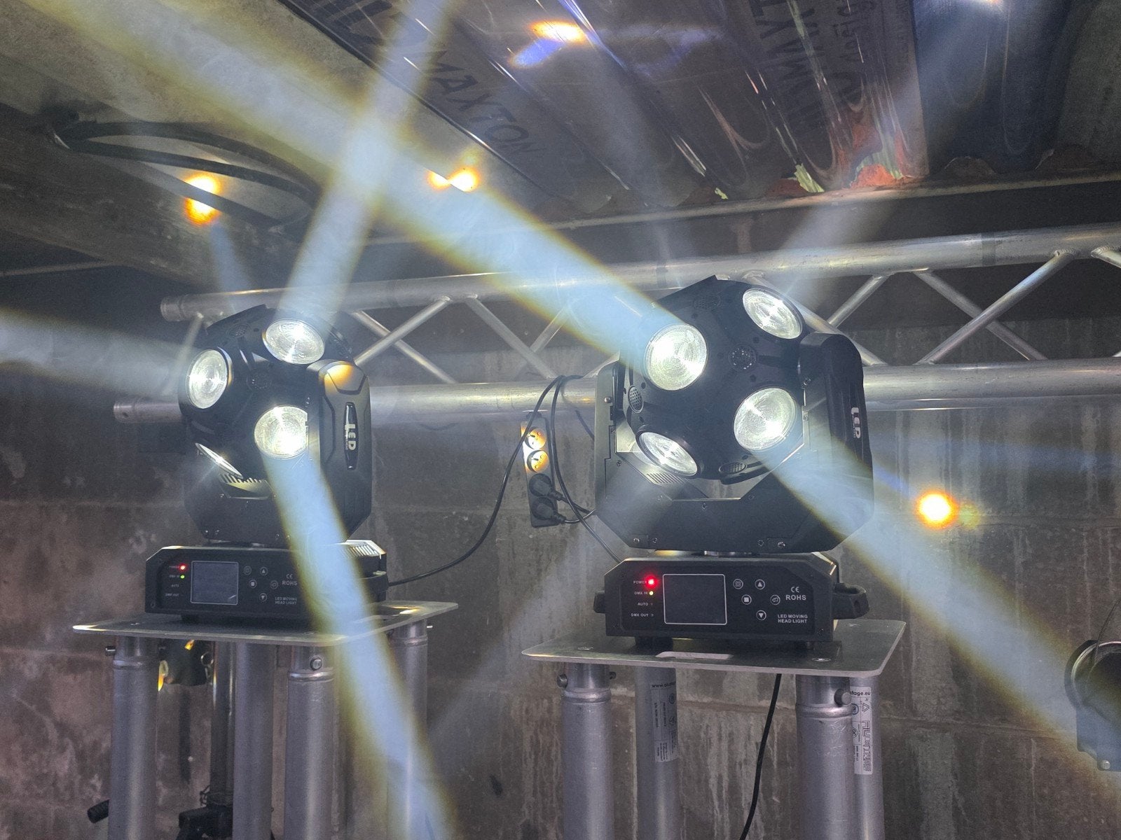 2 multi led bal 12 x 20w rgbw., Ophalen, Zo goed als nieuw, Licht, Geluidgestuurd