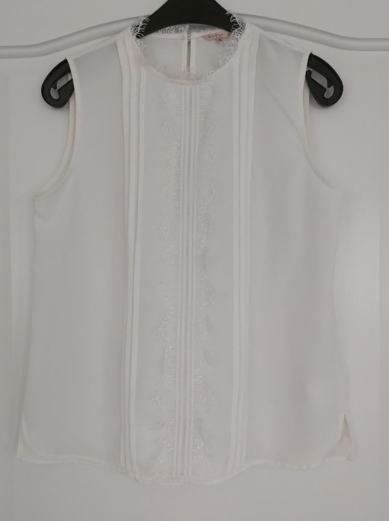 Wit topje Esqualo maat S, Enlèvement ou Envoi, Taille 36 (S), Esqualo, Comme neuf