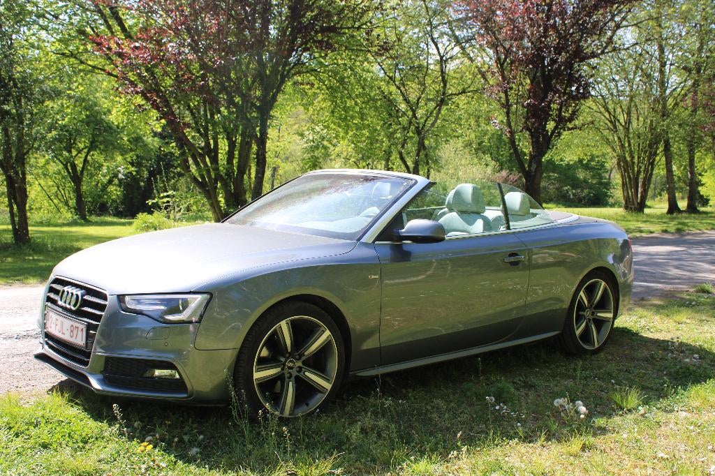 Audi a5 s- line 2 L TDI 190 CV, Autos, Argent ou Gris, Entreprise, Cabriolet, Bleu