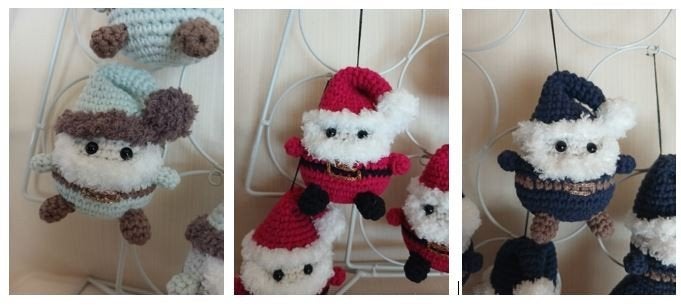 Kerstdecoratie - gehaakte kerstmannetjes, Diversen, Ophalen of Verzenden