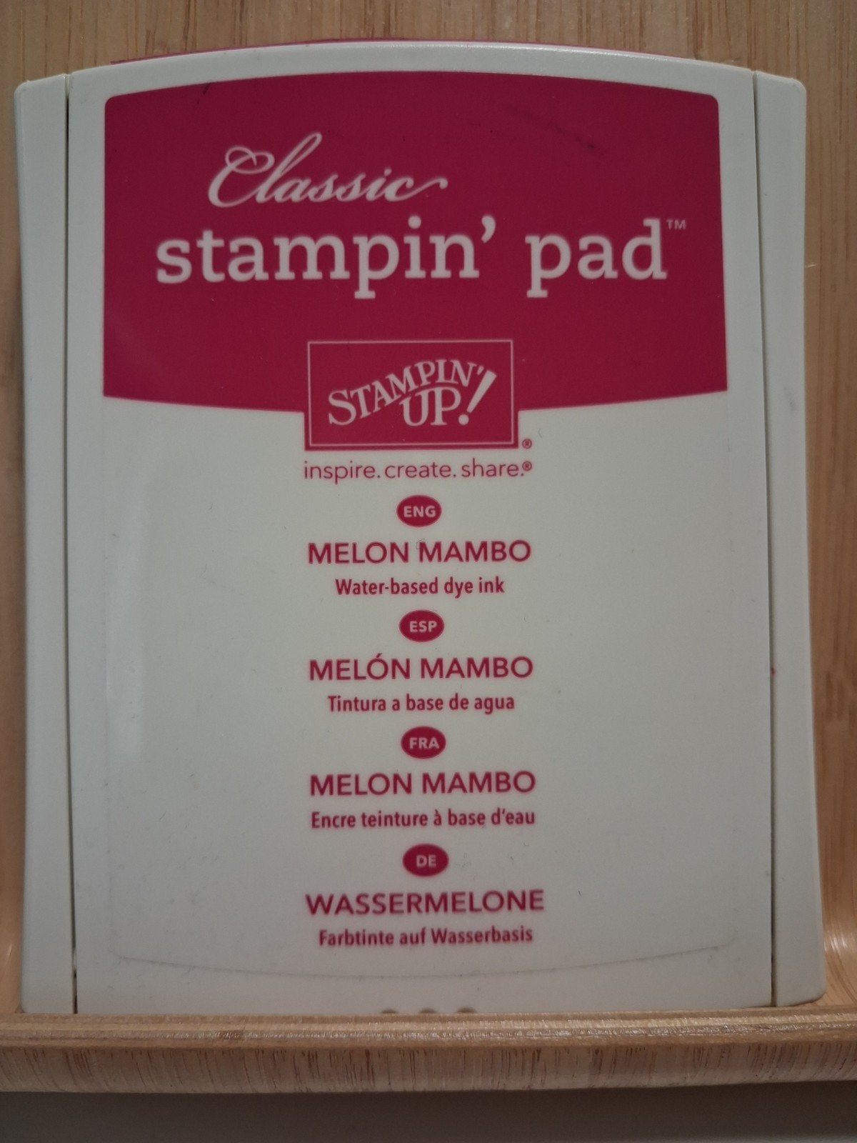 Stampin Up - inktflesje + stempelkussen Melon Mambo, Ophalen