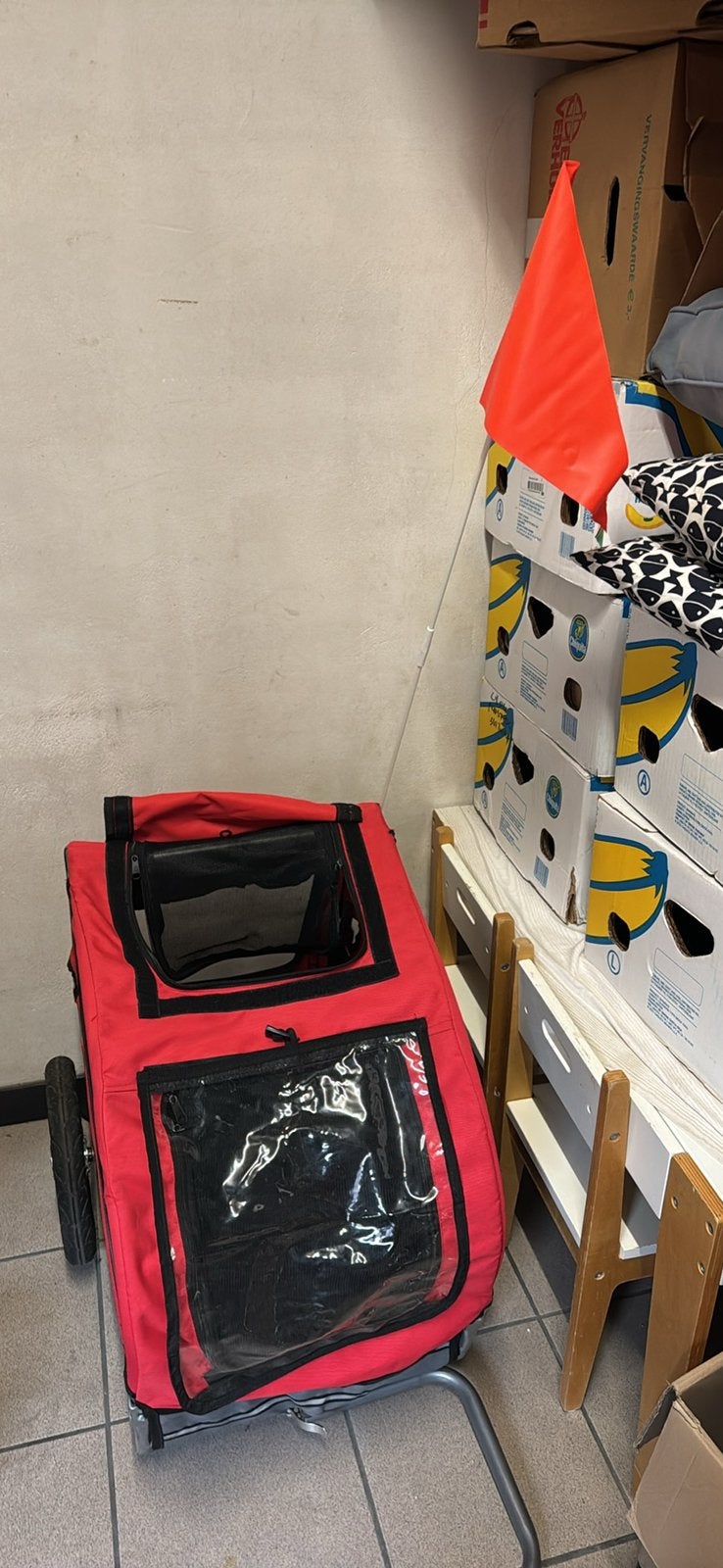 Remorque pour vélo pour chien en bon état., Enlèvement, Utilisé, Remorque pour chien, 20 à 40 kg