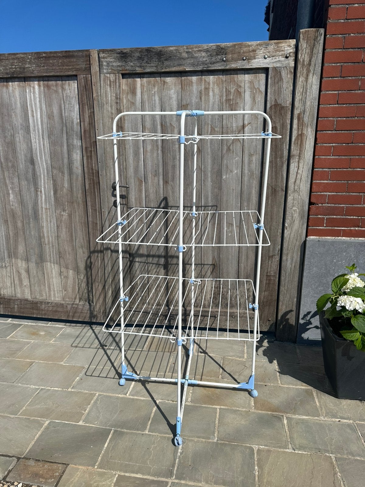 3-laags toren droogrek met wieltjes, Tuin en Terras, Droogmolens en Wasrekken, Ophalen, Zo goed als nieuw