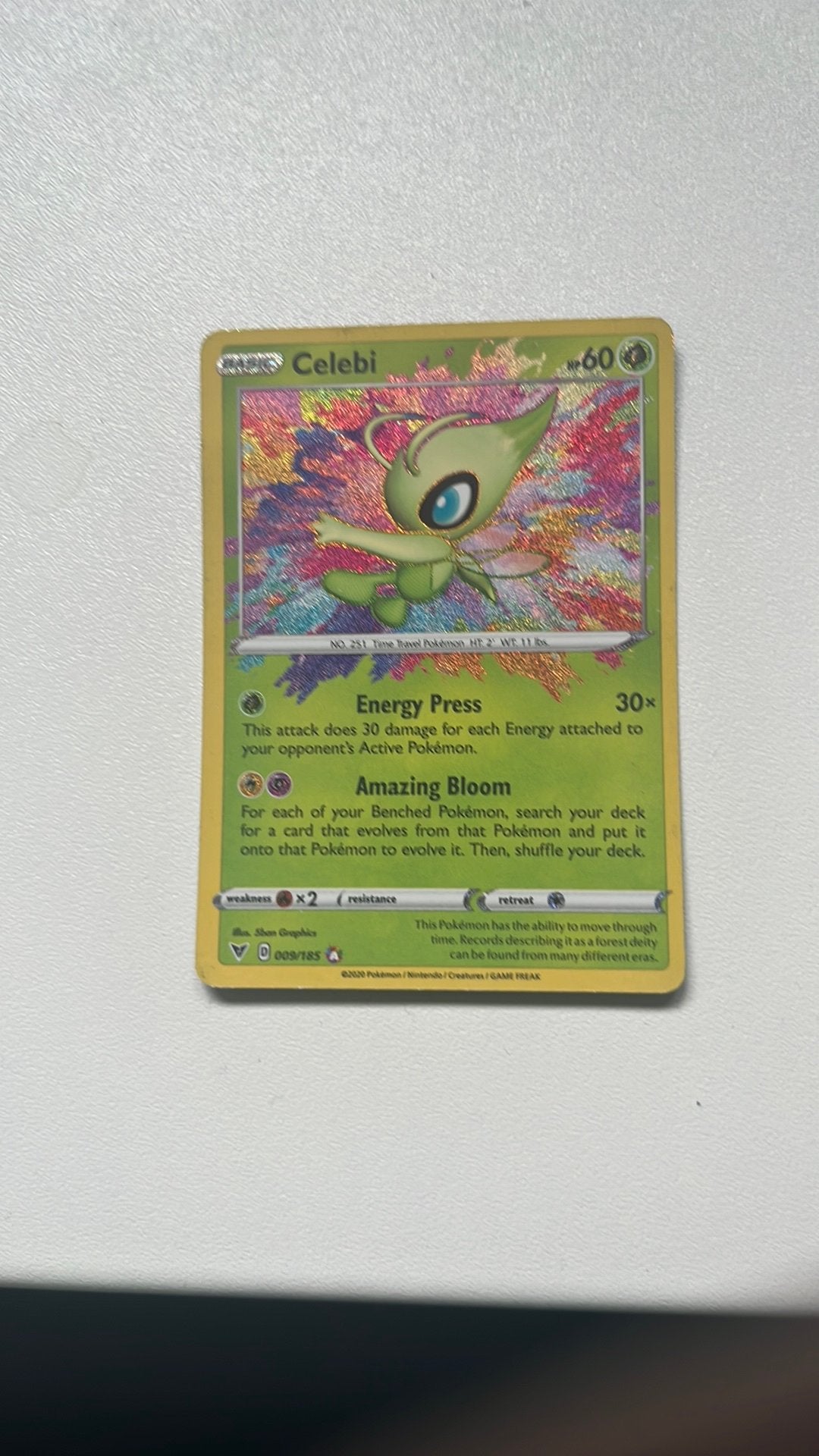 Celebi pokemon kaart, Ophalen of Verzenden, Zo goed als nieuw