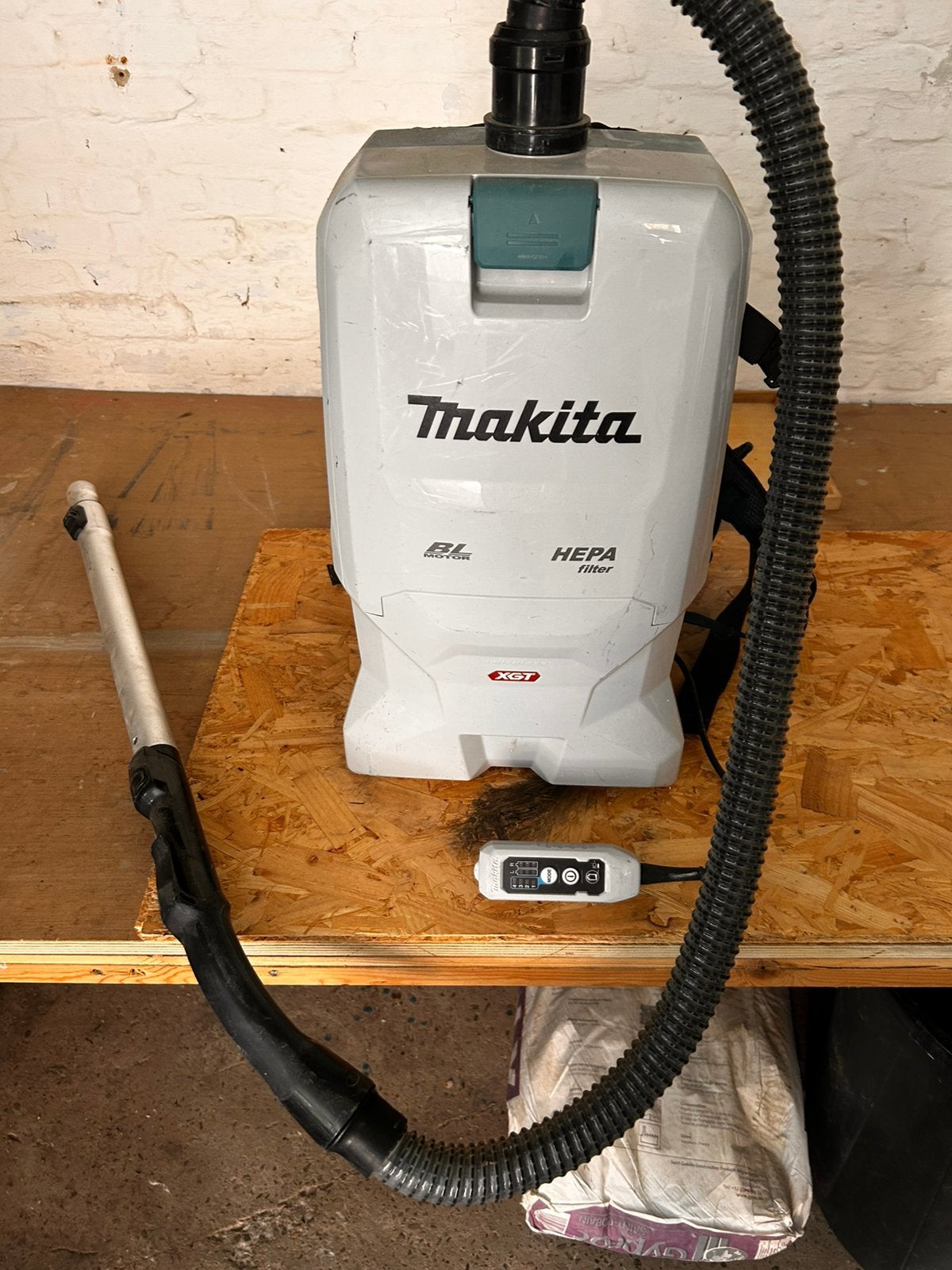 Makita rugstofzuiger, Electroménager, Aspirateurs, Comme neuf, Makita, Sac à poussière, Enlèvement