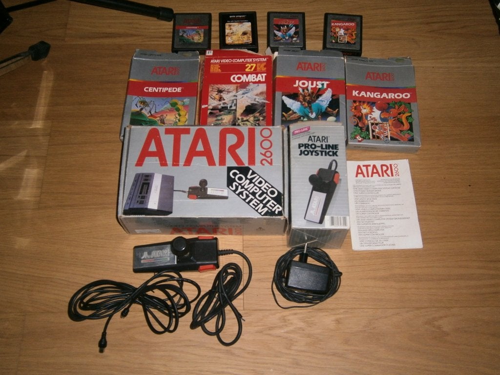 ATARI 2600 + 4 JEUX + 2 MANETTES PROLINE, Games en Spelcomputers, Met 2 controllers, Ophalen of Verzenden, Atari 2600, Gebruikt