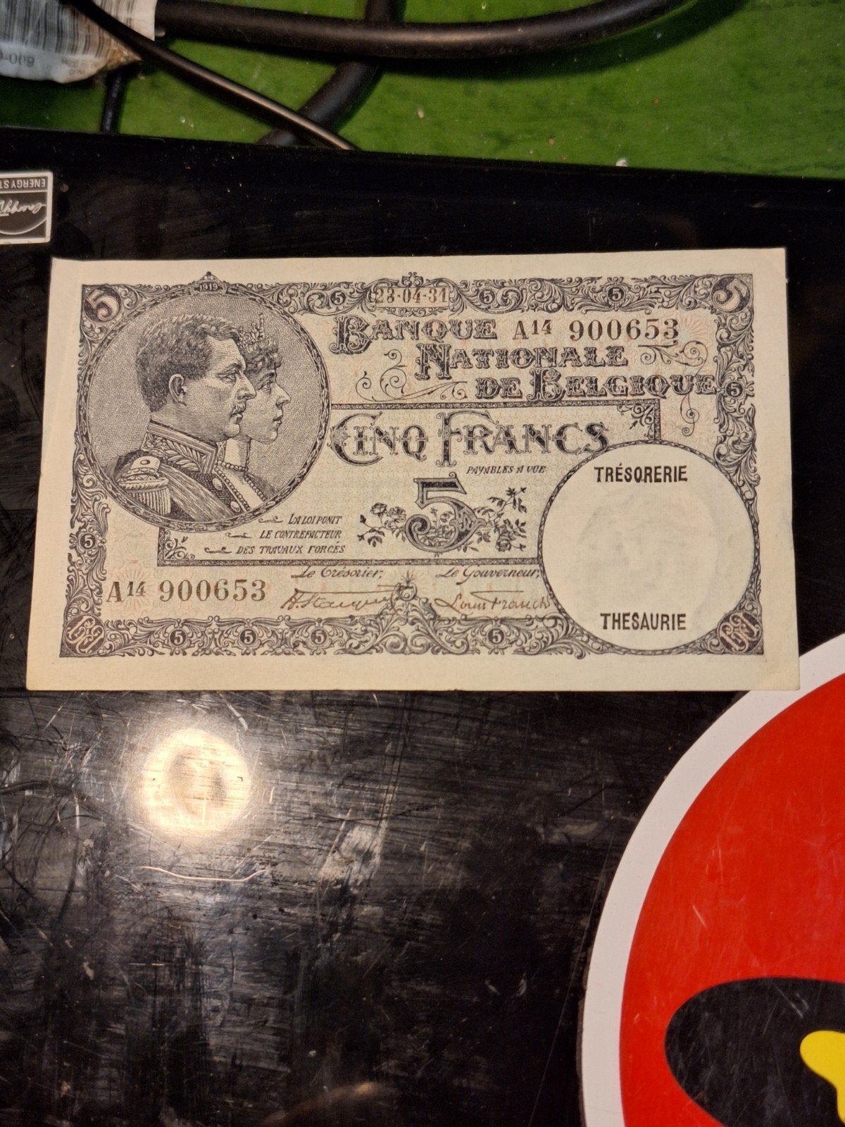 Set van 5 oude Belgische bankbiljetten (5, 20 en 50 frank), Ophalen of Verzenden, Bankbiljetten