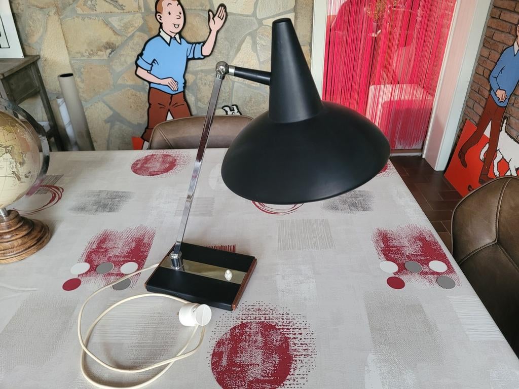 Vintage bureaulamp uit de jaren 60 met heksenhoed, Ophalen of Verzenden