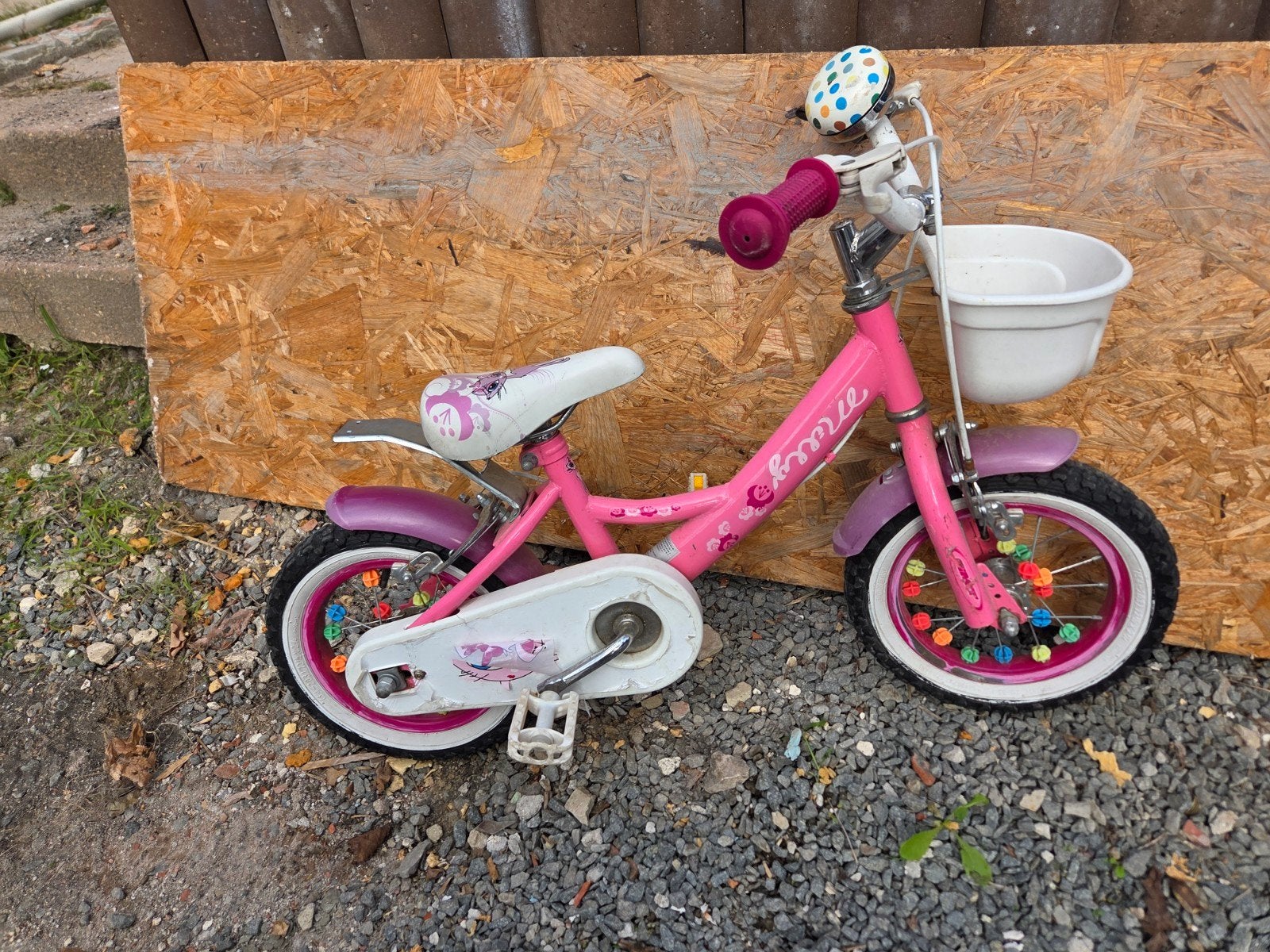 kleuterkinderfietsje, Fietsen en Brommers, Ophalen, Gebruikt, Schijfrem, Minder dan 16 inch