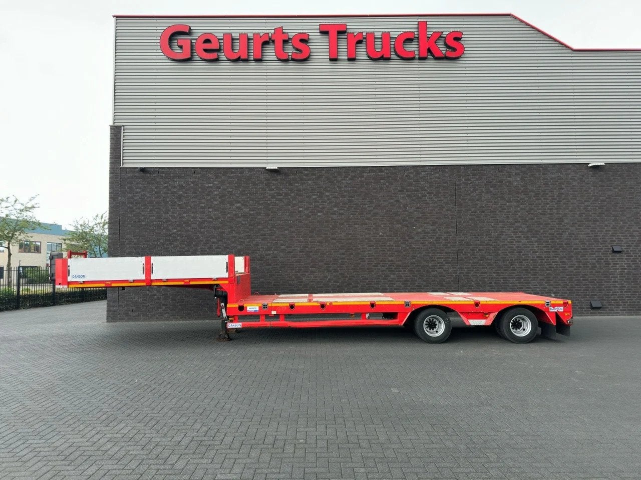 DANSON HLB45 2-AXEL EXTENDABLE SEMI DIEPLADER/TIEFLADER/LOWL, Auto's, Overige brandstoffen, Aanhangers en Opleggers, Te koop, ABS