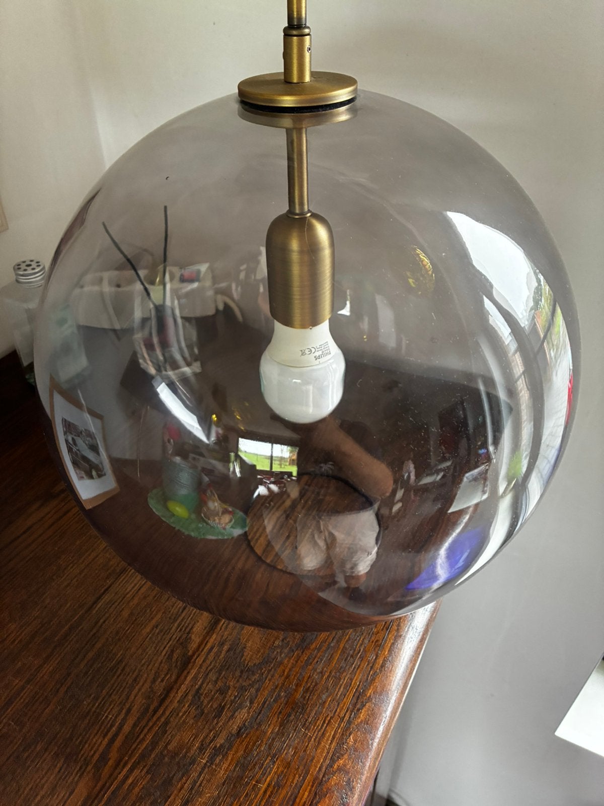 Mooie moderne lamp, Ophalen, Zo goed als nieuw, Glas