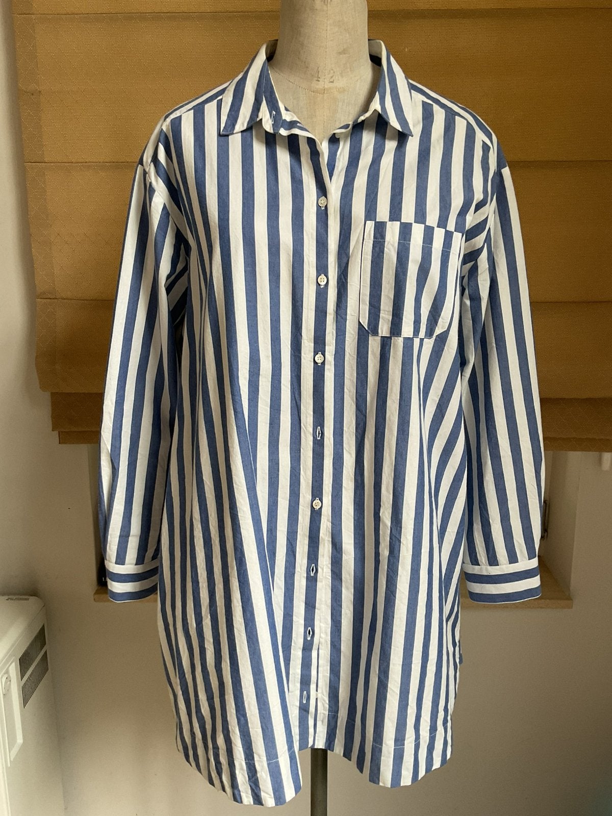 Oversized hemdbloes Sezane Paris, maat 42 (ook 44), Ophalen of Verzenden, Gedragen, Maat 42/44 (L), Blauw