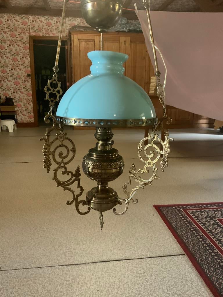 Antieke Lamp Belge, Antiek en Kunst, Ophalen