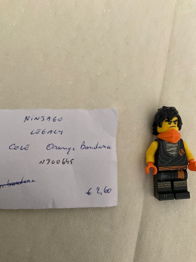 Lego Ninjago fig NJO0645 Cole, Lego, Ophalen of Verzenden, Zo goed als nieuw, Minifiguur
