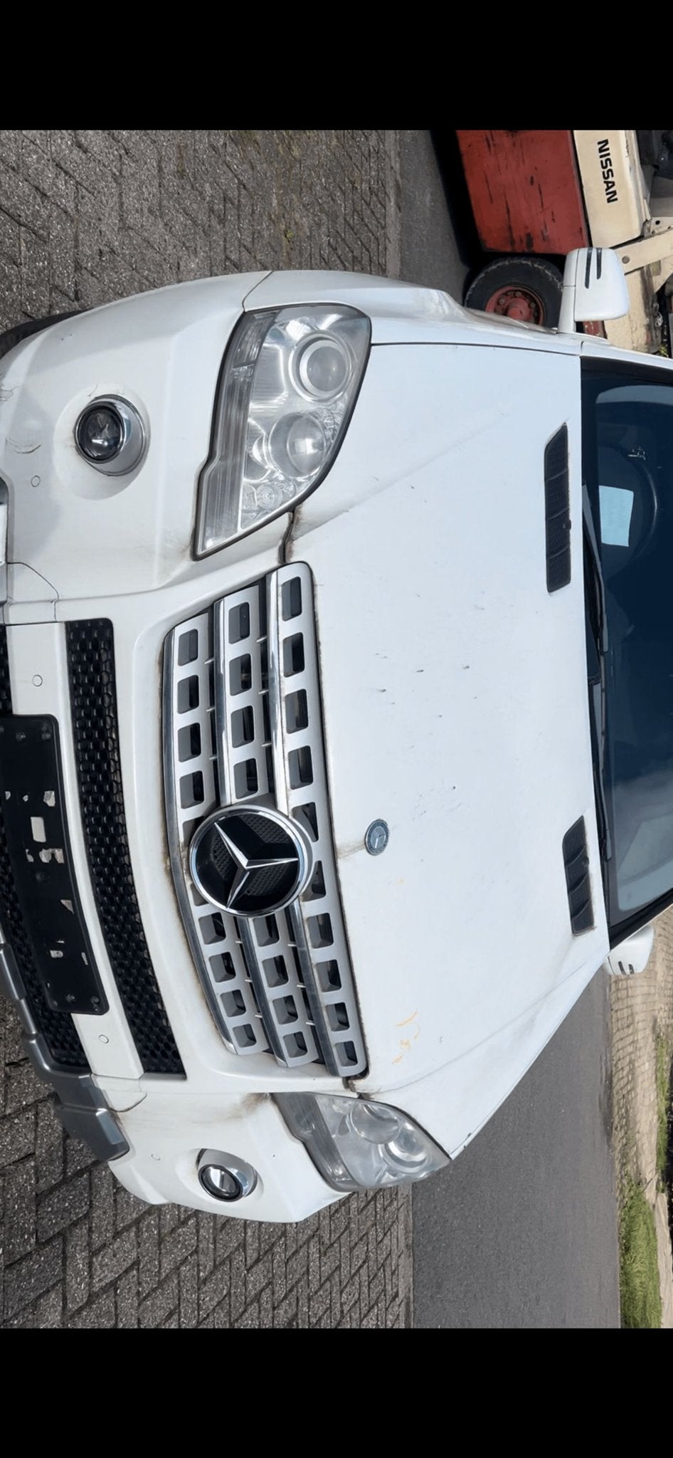 Voorkop compleet ML164 facelift AMG MERCEDES Calcietwit - un, Origine de la pièce connue, Enlèvement, Utilisé, -
