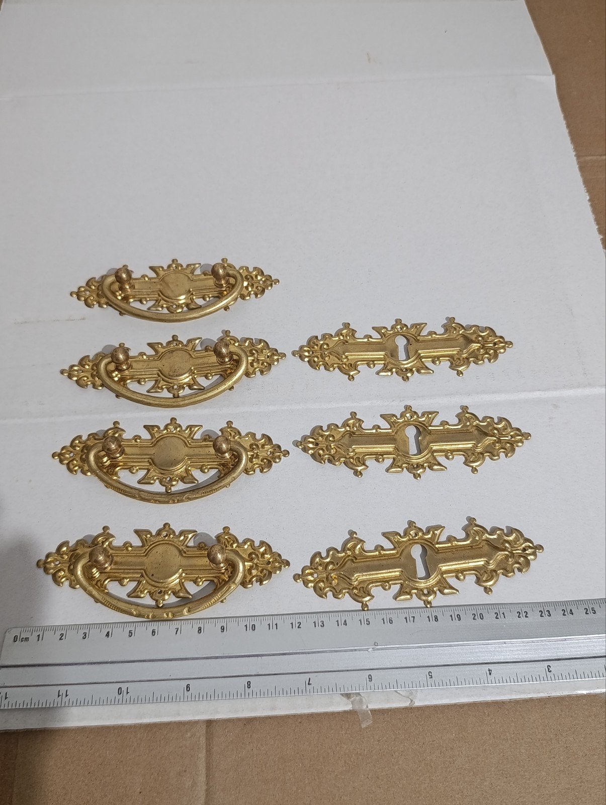 Pièces boutons poignées porte meuble laiton