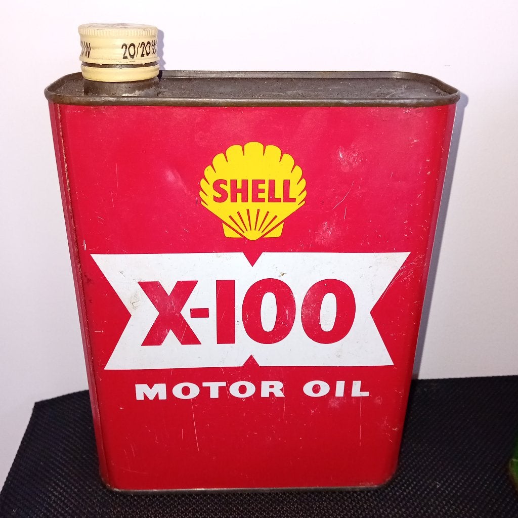 Bidon d'huile Vintage SHELL X100, Enlèvement ou Envoi, Utilisé